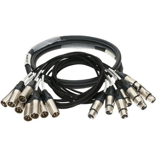 Foto van Klotz lae08fm01.5 loom cable multikabel 8x xlr 3p male-8x xlr 3p female 1.5m