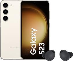 Foto van Samsung galaxy s23 128gb crème + samsung galaxy buds 2 pro zwart