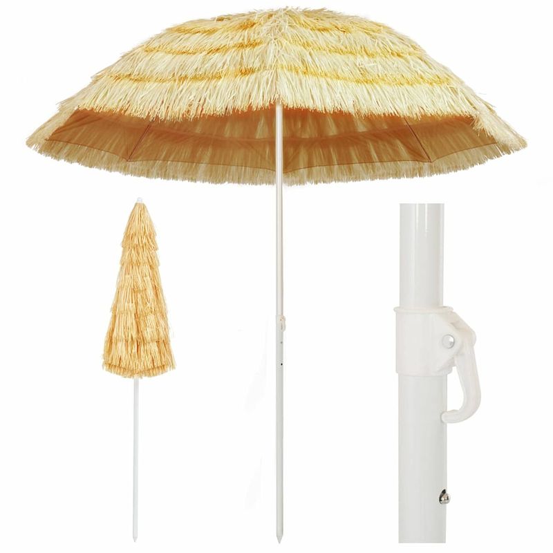 Foto van Vidaxl strandparasol hawaï stijl 240 cm naturel