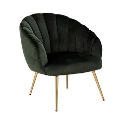 Foto van Dano fauteuil lounge fauteuil groen, messing.