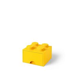 Foto van Set van 2 - opberglade brick 4, geel - lego