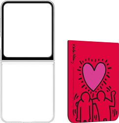 Foto van Samsung galaxy z flip 5 flipsuit keith haring love back cover transparant