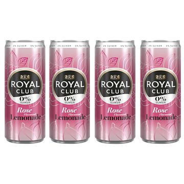 Foto van Royal club rose lemonade can 4 x 25cl bij jumbo