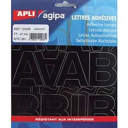 Foto van Agipa etiketten cijfers en letters letterhoogte 47 mm, 261 letters