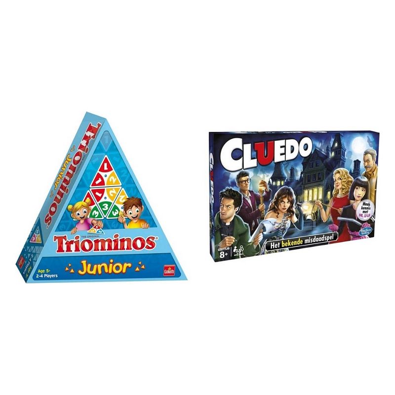 Foto van Spellenbundel - 2 stuks - triominos junior & cluedo