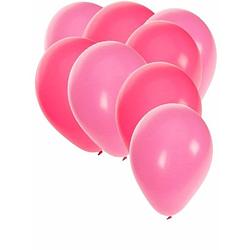 Foto van 50x roze en lichtroze ballonnen - ballonnen