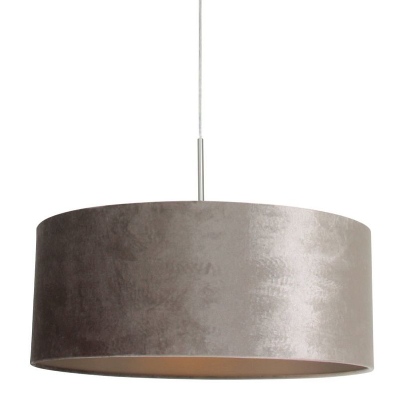 Foto van Steinhauer hanglamp sparkled light 8149 staal zilver velours kap