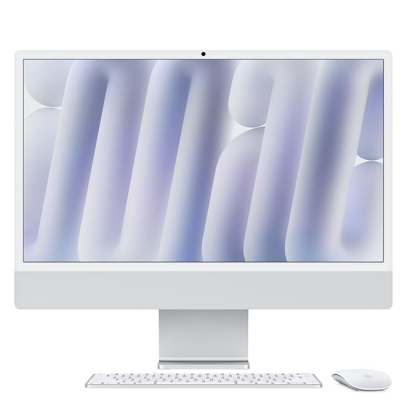 Foto van Apple imac 24 (2024) m4 (10 core cpu/10 core gpu) 24gb/512gb all-in-one pc zilver