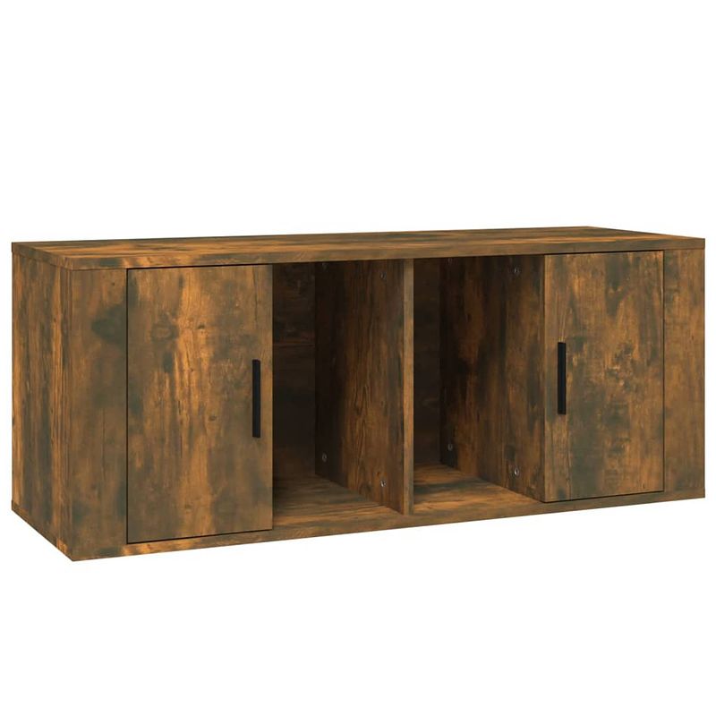 Foto van The living store tv-kast - gerookt eiken - 100 x 35 x 40 cm