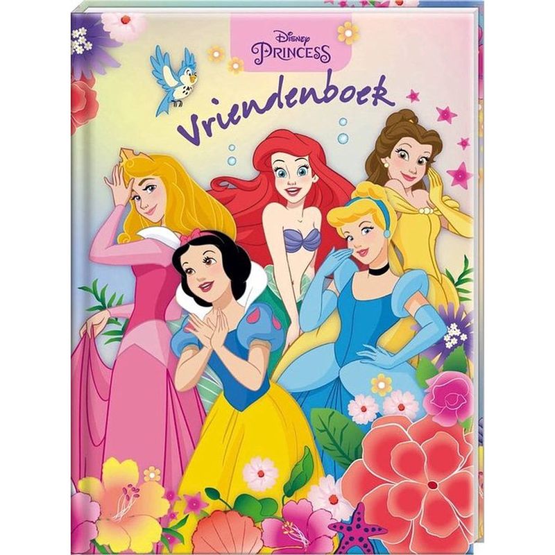 Foto van Vriendenboek - disney princess - hardcover - glitter - 80 pagina's