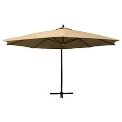 Foto van The living store zweefparasol tuin - 350 x 286 cm - uv-beschermend en waterbestendig polyester