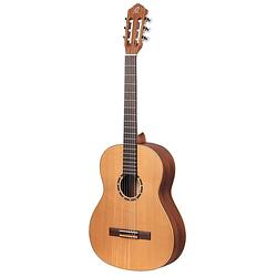 Foto van Ortega r122sn-l family series full-size left-handed guitar natural linkshandige klassieke gitaar met gigbag