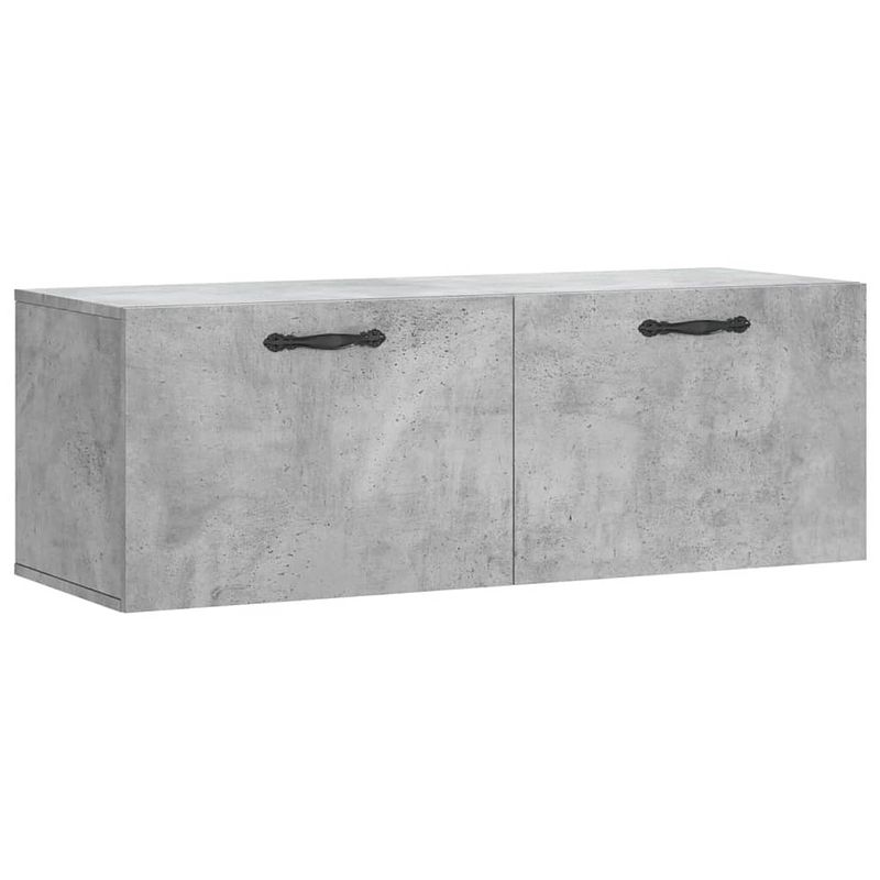 Foto van The living store wandkast betongrijs 60x36.5x35 cm - duurzaam bewerkt hout