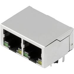 Foto van Weidmüller rj45m r12d 3.2n4g/y rl 2551900000 bus, inbouw horizontaal aantal polen 8 zilver, zwart 200 stuk(s)