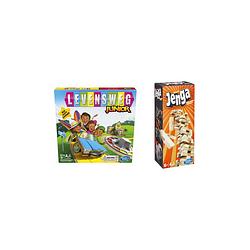 Foto van Spellenbundel - bordspellen - 2 stuks - levensweg junior & jenga