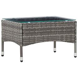 Foto van Vidaxl salontafel 60x40x36 cm poly rattan grijs