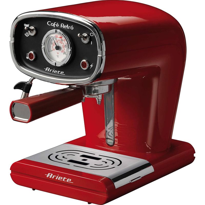 Foto van Ariete cafe retro cappuccino machine rood