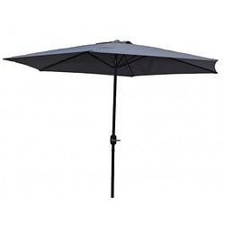 Foto van Degamo- parasol, parasol 300cm, strakke parasol, zonnescherm grijs