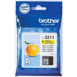 Foto van Brother inktcartridge, 200 pagina'ss, oem lc-3211y, geel 5 stuks