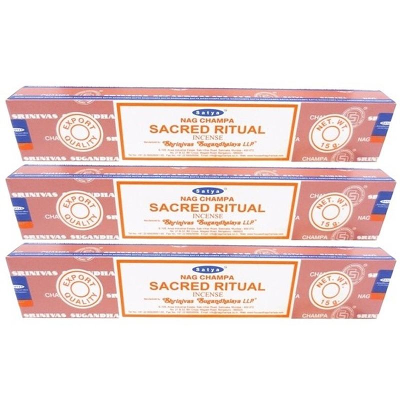 Foto van 3x nag champa wierook sacred ritual 15 gram - wierookstokjes