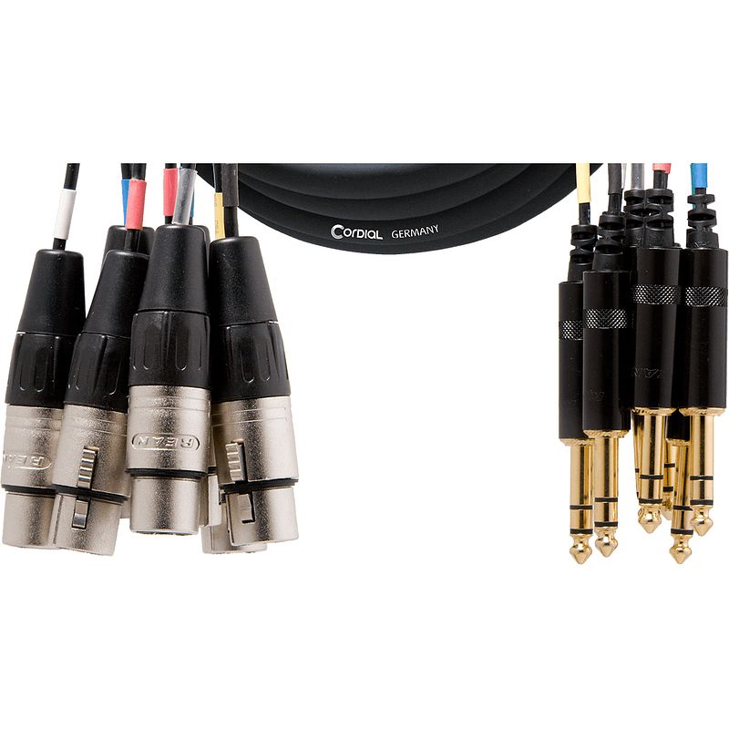 Foto van Cordial cml8-0fv3c intro multikabel 8x xlr female - 8x 6.3mm trs jack 3m