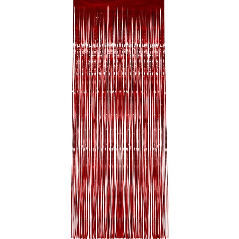 Foto van Folie deurgordijn rood 244 x 91 cm - feestdeurgordijnen