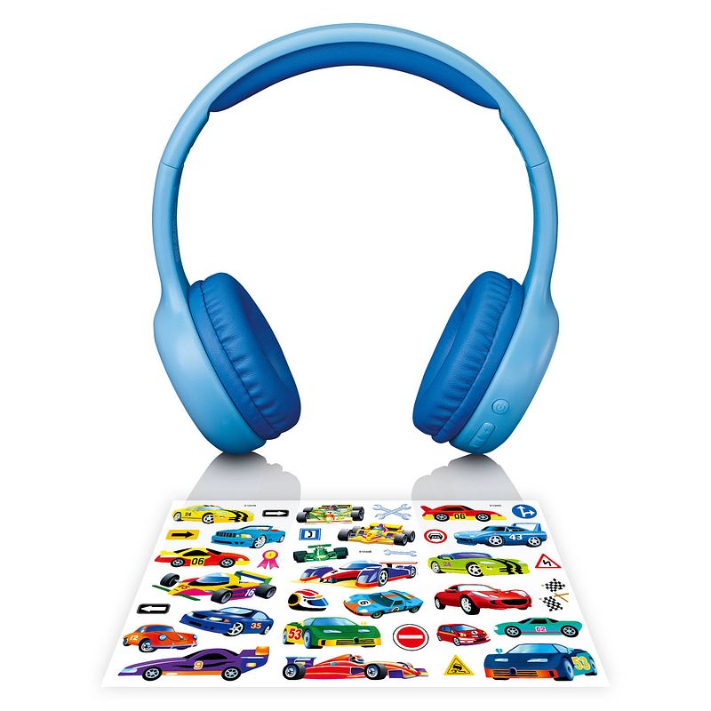 Foto van Vouwbare kinder bluetooth hoofdtelefoon lenco hpb-110bu blauw