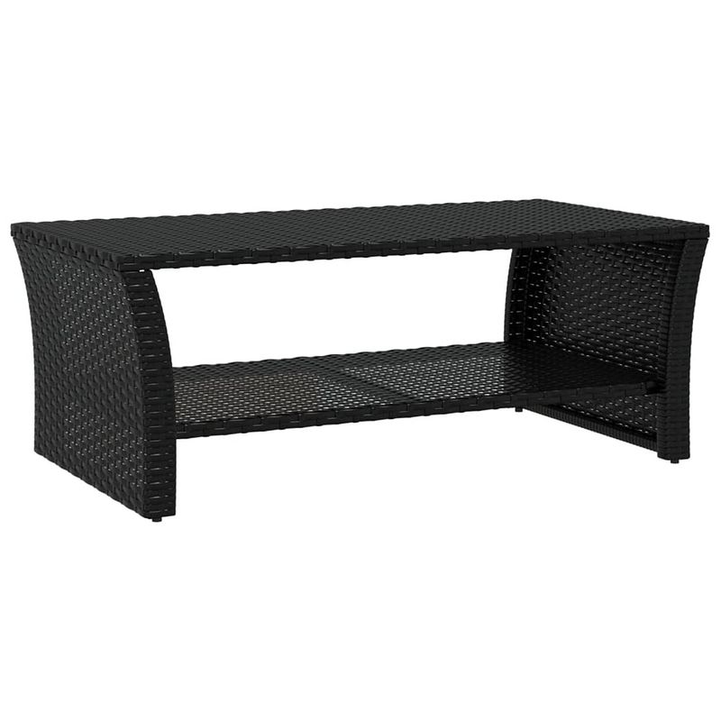 Foto van Vidaxl salontafel 100x50x40 cm poly rattan zwart