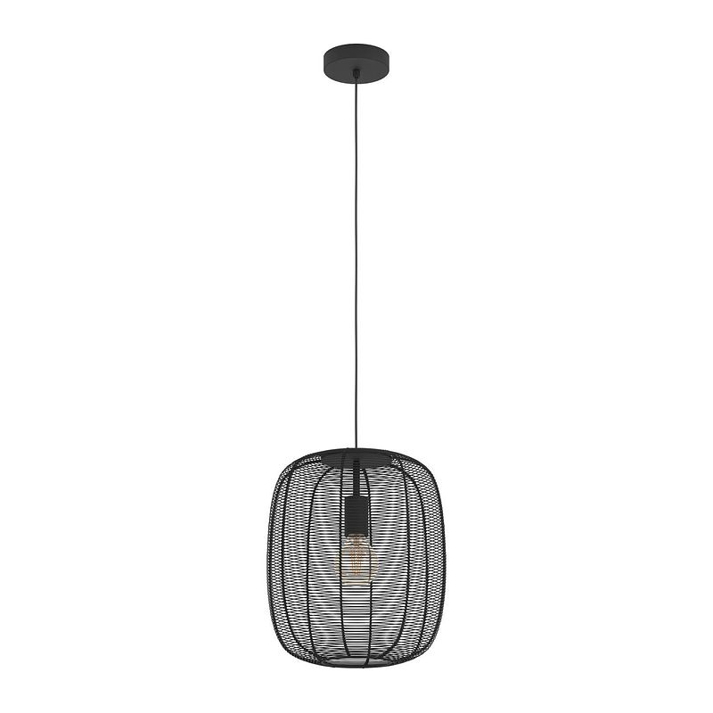 Foto van Eglo rinroe hanglamp - e27 - ø 32,5 cm - zwart - staal