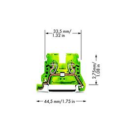 Foto van Wago 870-907/999-950 aardingsklem 5 mm spanveer toewijzing: terre groen, geel 100 stuk(s)