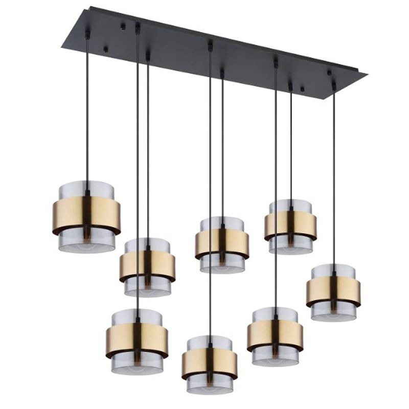 Foto van Industriële hanglamp milley - l:103cm - e27 - metaal - zwart