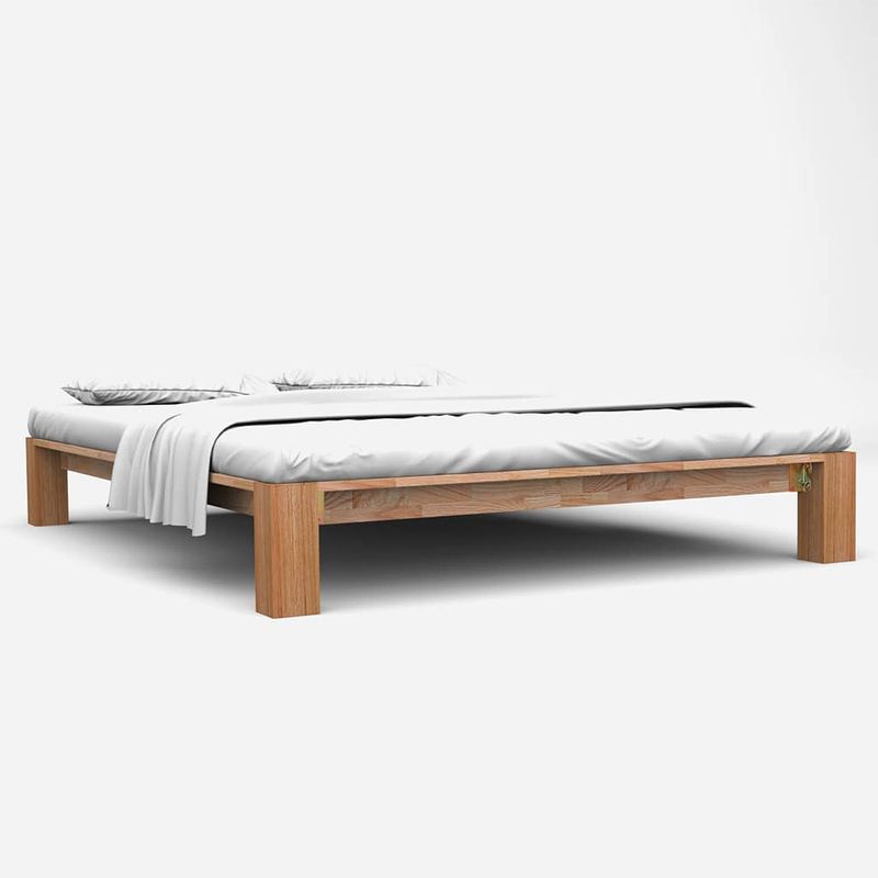 Foto van Vidaxl bedframe massief eikenhout 160x200 cm