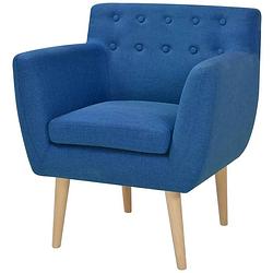 Foto van Vidaxl fauteuil stof blauw