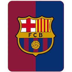 Foto van Fc barcelona fleece deken officieel - 110 x 140 cm - multi