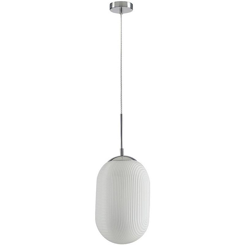 Foto van Eco-light greenwich i-greenwich-c-s1 bco hanglamp e27 60 w wit, chroom