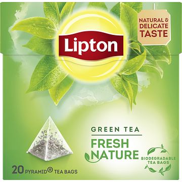 Foto van Lipton groene thee fresh nature 20 stuks bij jumbo
