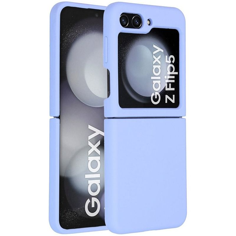 Foto van Accezz liquid silicone backcover samsung galaxy z flip 5 telefoonhoesje paars