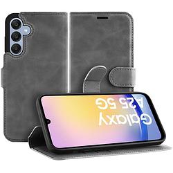 Foto van Just in case premium wallet case voor samsung a25 telefoonhoesje grijs