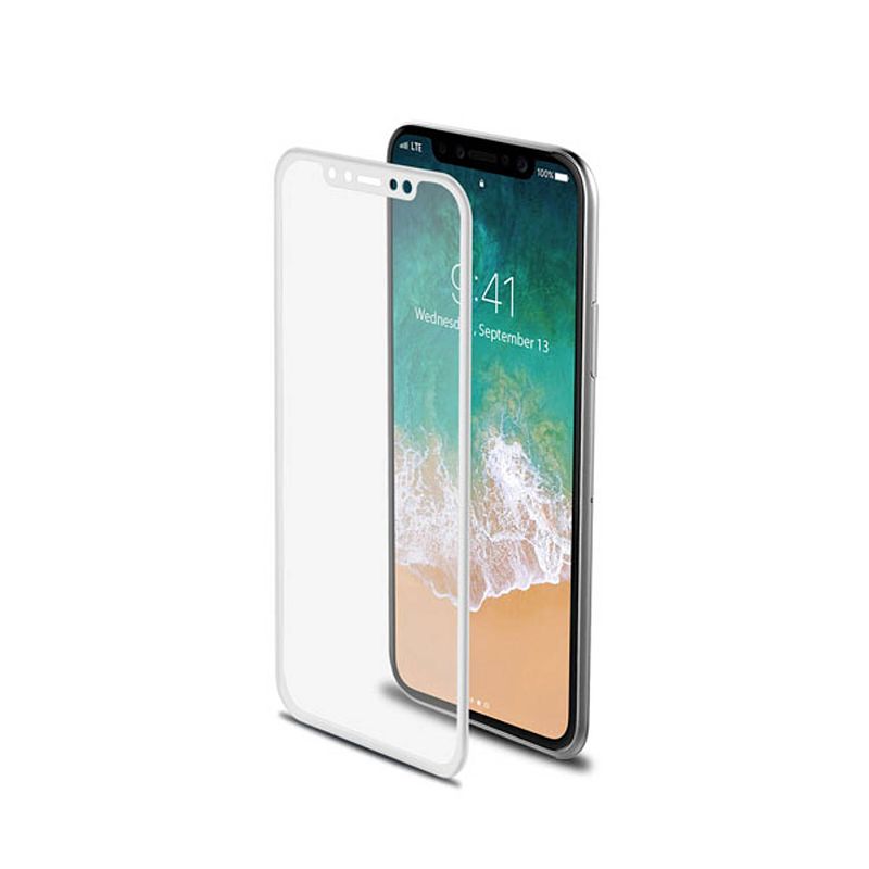 Foto van Screenprotector voor iphone x/xs, wit - glas - celly