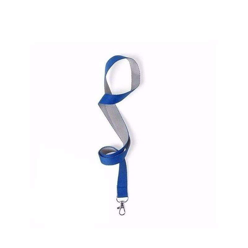 Foto van 10 keycords blauw/grijs 2 x 50 cm - keycords