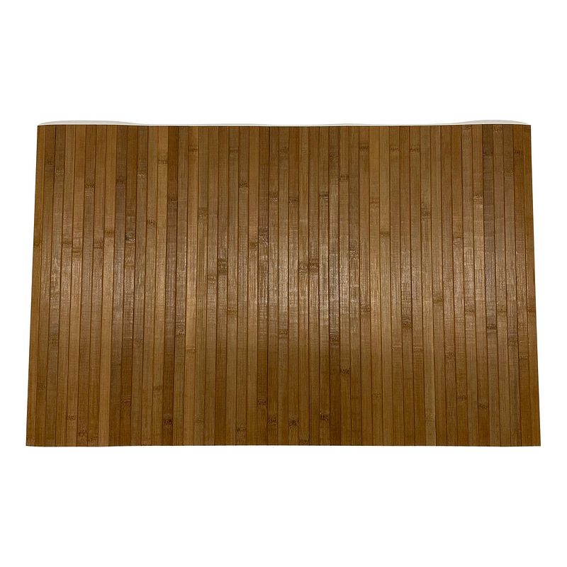 Foto van 4goodz bamboe anti-slip douchemat-badmat 50x80 cm - lichtbruin