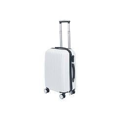 Foto van Handbagage koffer 55cm wit 4 wielen trolley met pin slot