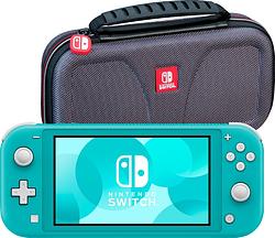 Foto van Nintendo switch lite turquoise + bigben officiële nintendo switch lite beschermtas