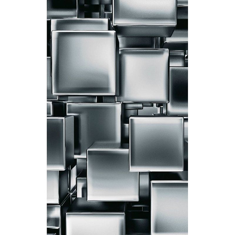 Foto van Dimex metal cubes vlies fotobehang 150x250cm 2-banen