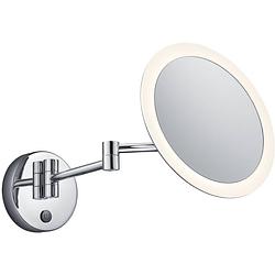 Foto van Led make-up spiegel - scheerspiegel - trion vistas - rond - 3x vergroting - aan/uit schakelaar - 3w - warm wit 3000k