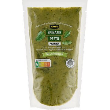 Foto van Jumbo spinazie pesto pastasaus 250g