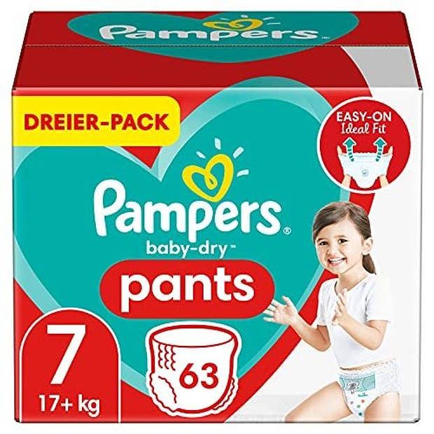 Foto van Pampers - baby dry pants - maat 7 - mega pack - 63 luierbroekjes