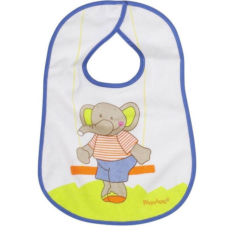 Foto van Playshoes slabbetje klittenband olifant multicolor 24 x 28 cm