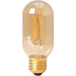 Foto van Calex led full glass filament tubular-type lamp 240v 4w 320lm e27 t45x110, gold 2100k dimmable, energy label a+