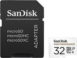 Foto van Sandisk micro sdhc high endurance 32gb 100mb/s + adapter